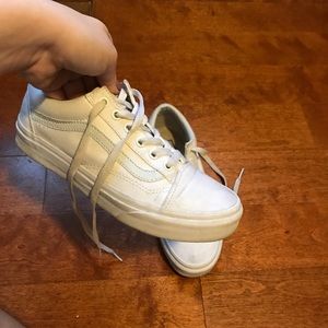 White Old Skool Vans